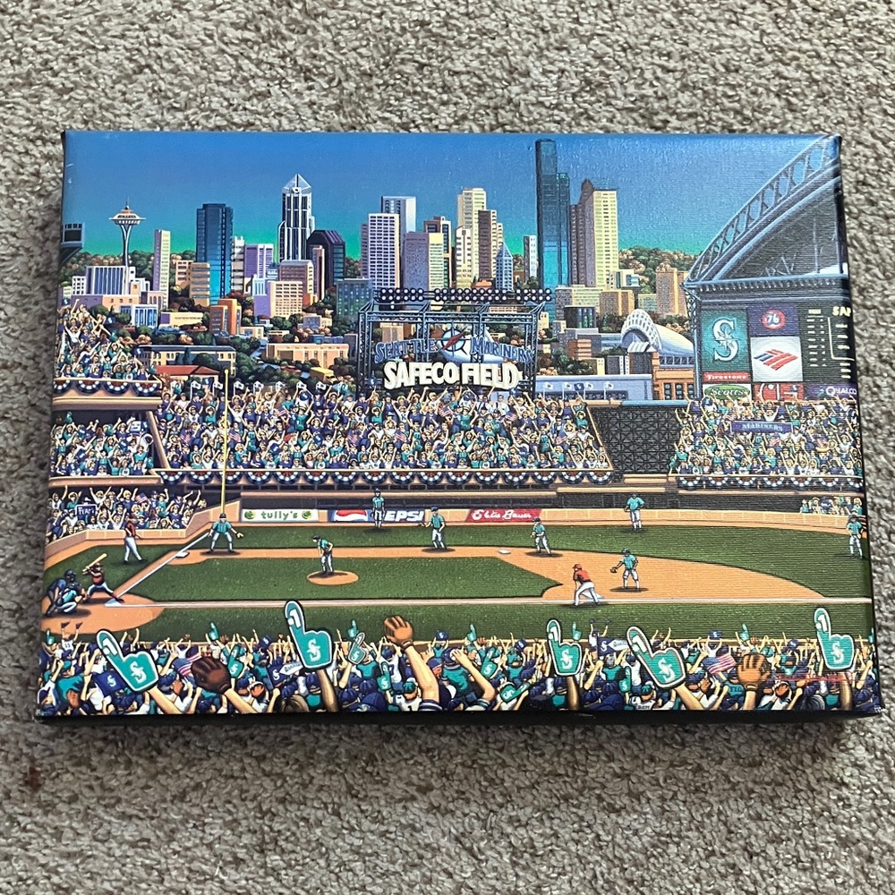 Mariners baseball canvas painting